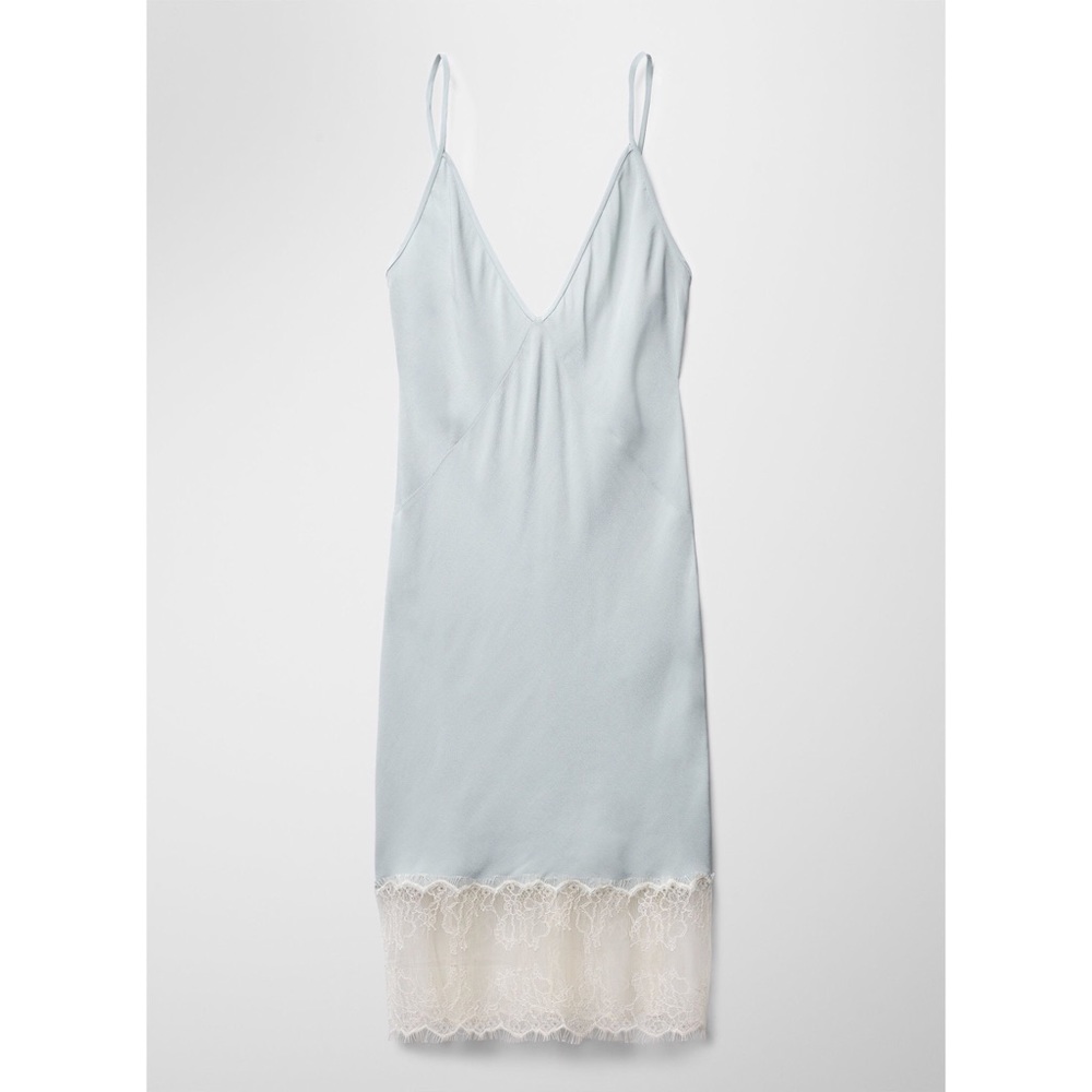 Aritzia Wilfred Babaton Baby Blue Slip moulin Dress